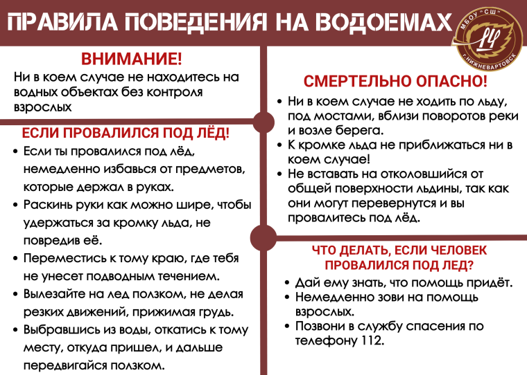 Правила безопасного поведения на водоемах и в лесных массивах..